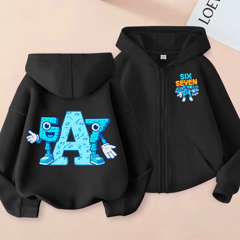 Winter Clothing Kids - Cardigan Hooded Jacket Steal A Brainrot