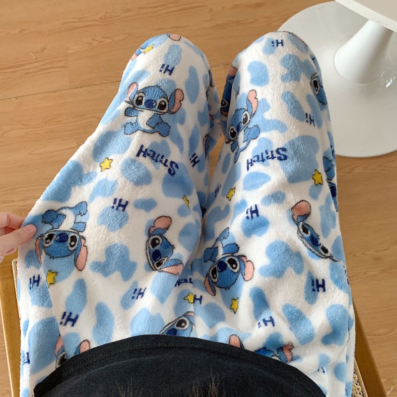 Winter Clothing Accessories - Lilo&Stitch Flannel Pajamas with Thick Anime