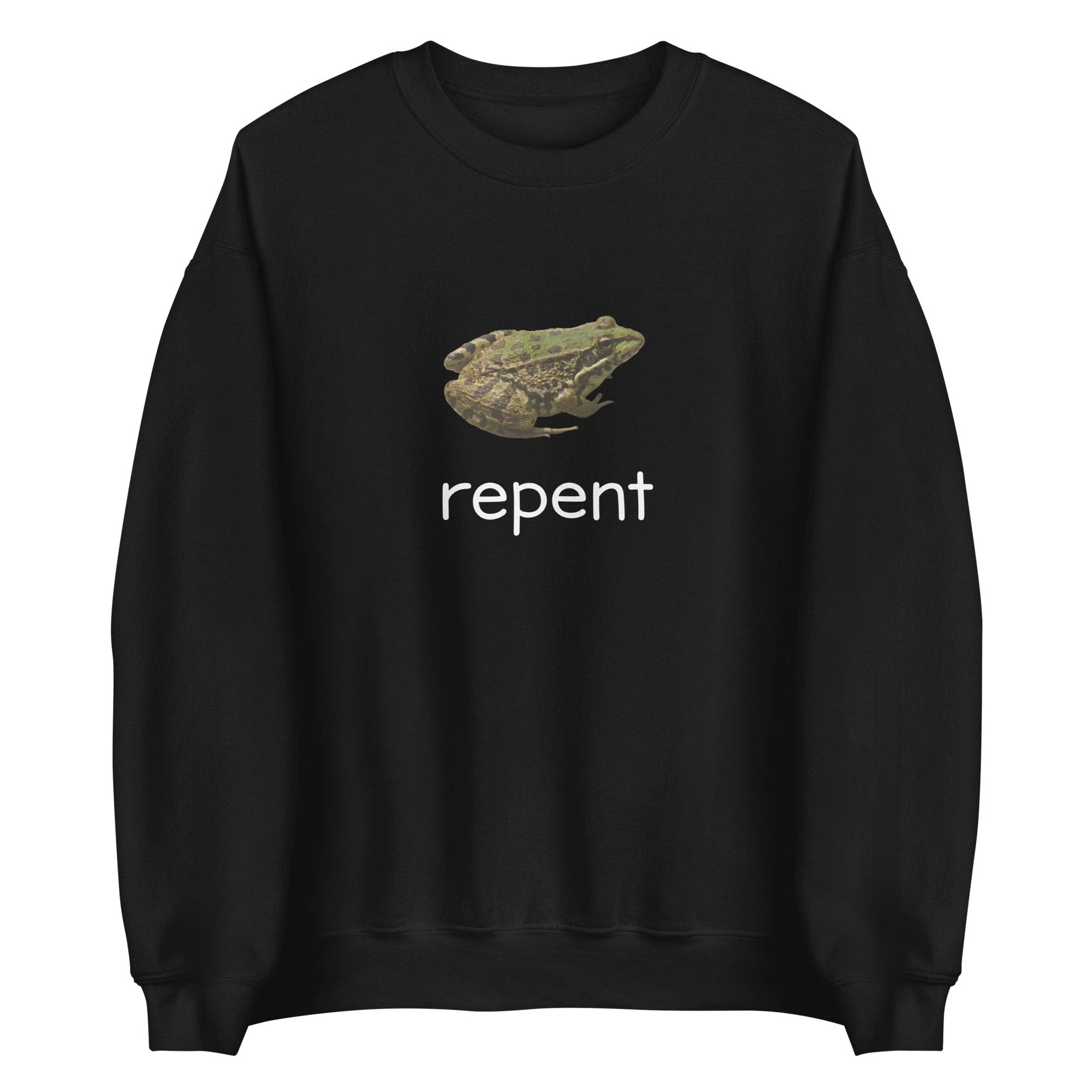 Winter Clothing Meme - Repent Funny Frog Meme Sweatshirt Hoodie