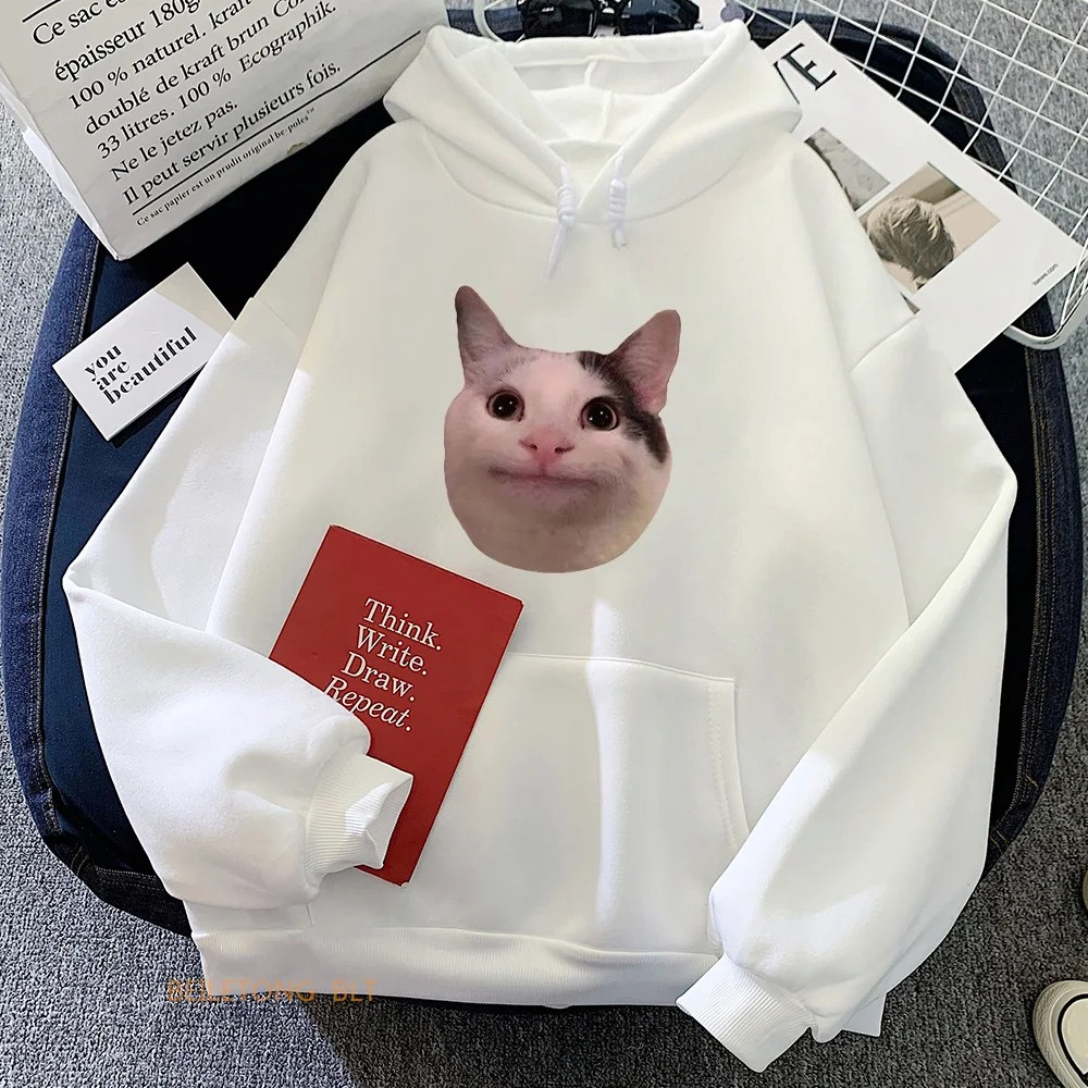 Winter Clothing Meme - Meme Cats Hoodies Casual Kawaii Graphic