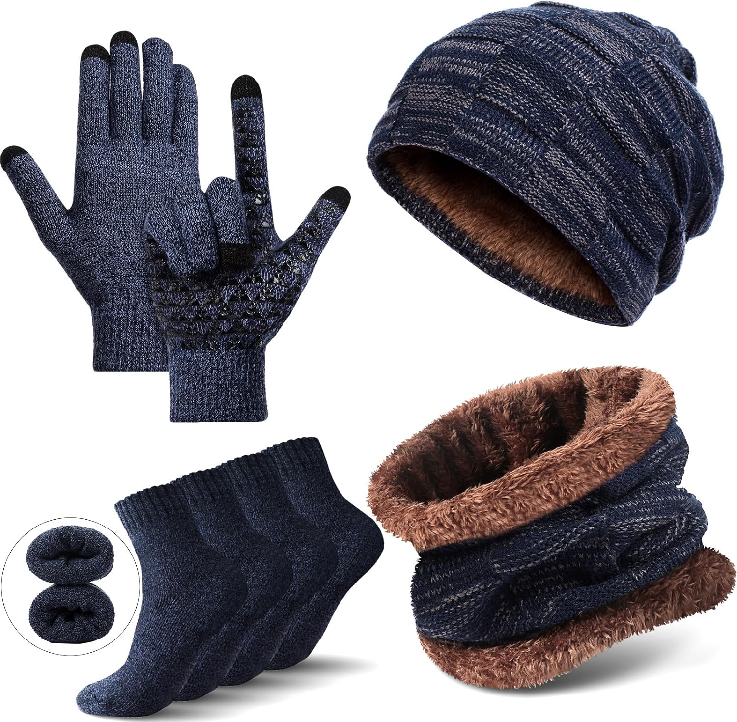 Knit Glove Touch Screen - Winter Beanie Hat Scarf Socks Gloves
