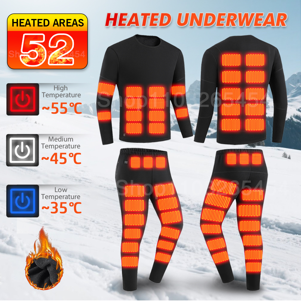 Winter Clothing Accessories - New 52 Areas Heated Underwear Winter