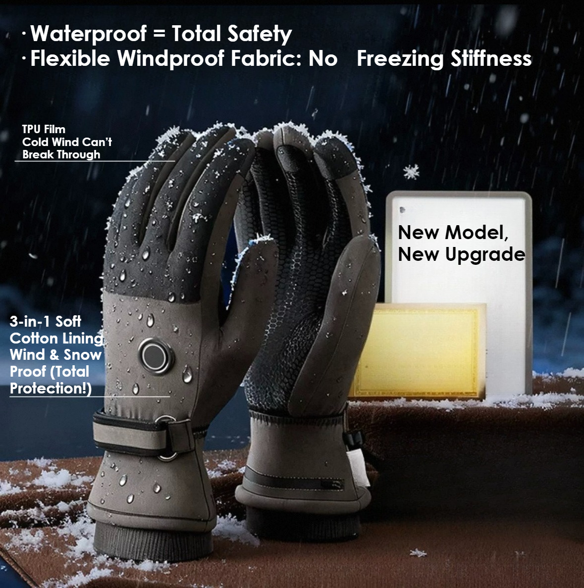 Heated Gloves Electric - New Upgraded Graphene Heating Smart Electric