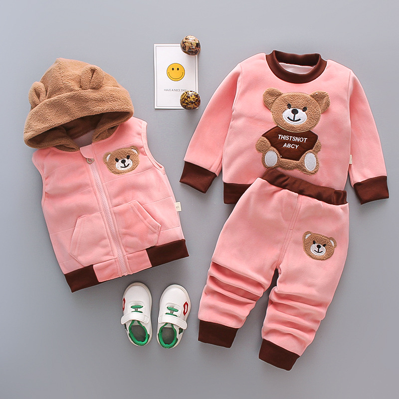 Winter Clothing Activities For Toddlers - Toddler plush thickened winter long-sleeved suit