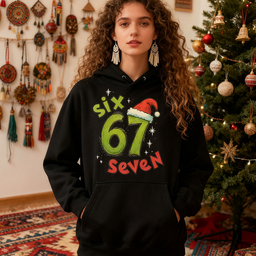 Winter Clothing Meme - 67 Six Seven Christmas Sweatshirt Holiday