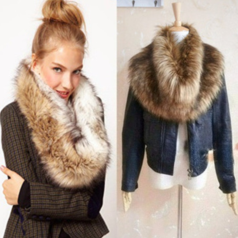 Winter Clothing Accessories - Women Faux Fox Fur Long Scarf
