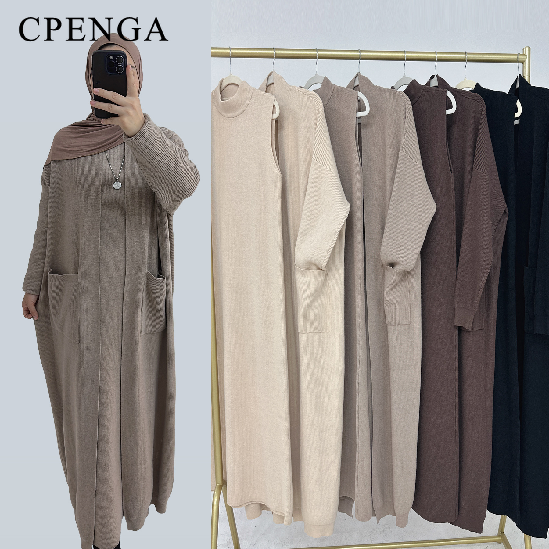 Winter Clothing Dubai - 2024 Autumn Winter Dubai Thickened Muslim
