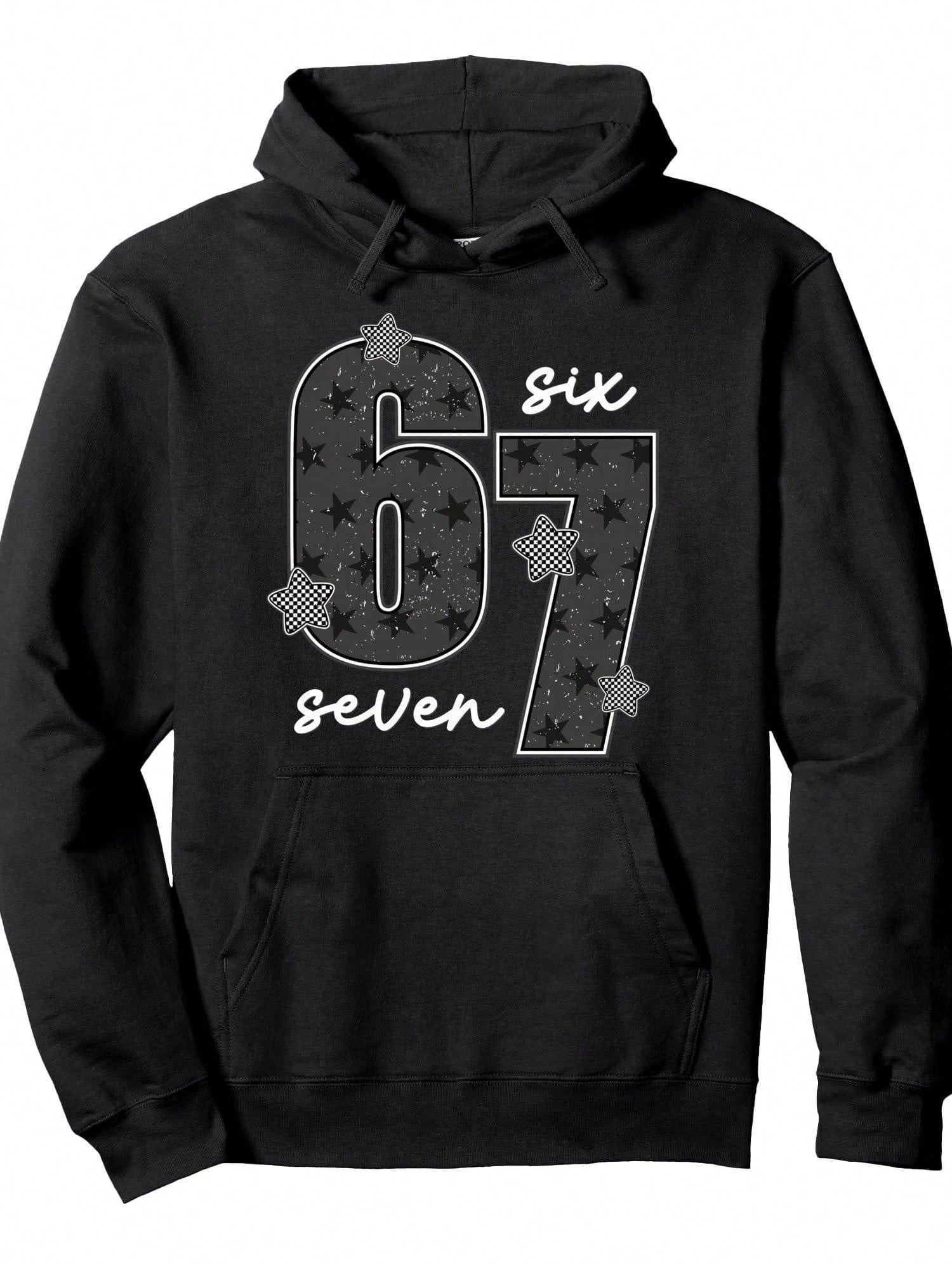 Winter Clothing Meme - Men's Fun 67 Meme Pattern Hoodie,