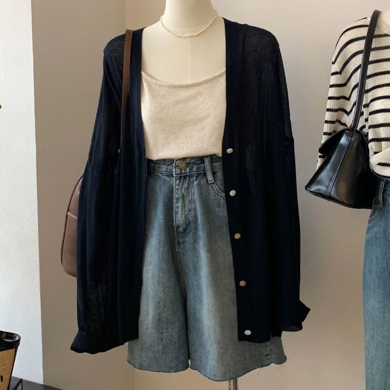 Cardigans Women Baggy Sun-proo – Winter Sun Clothing Bewertung und Preis