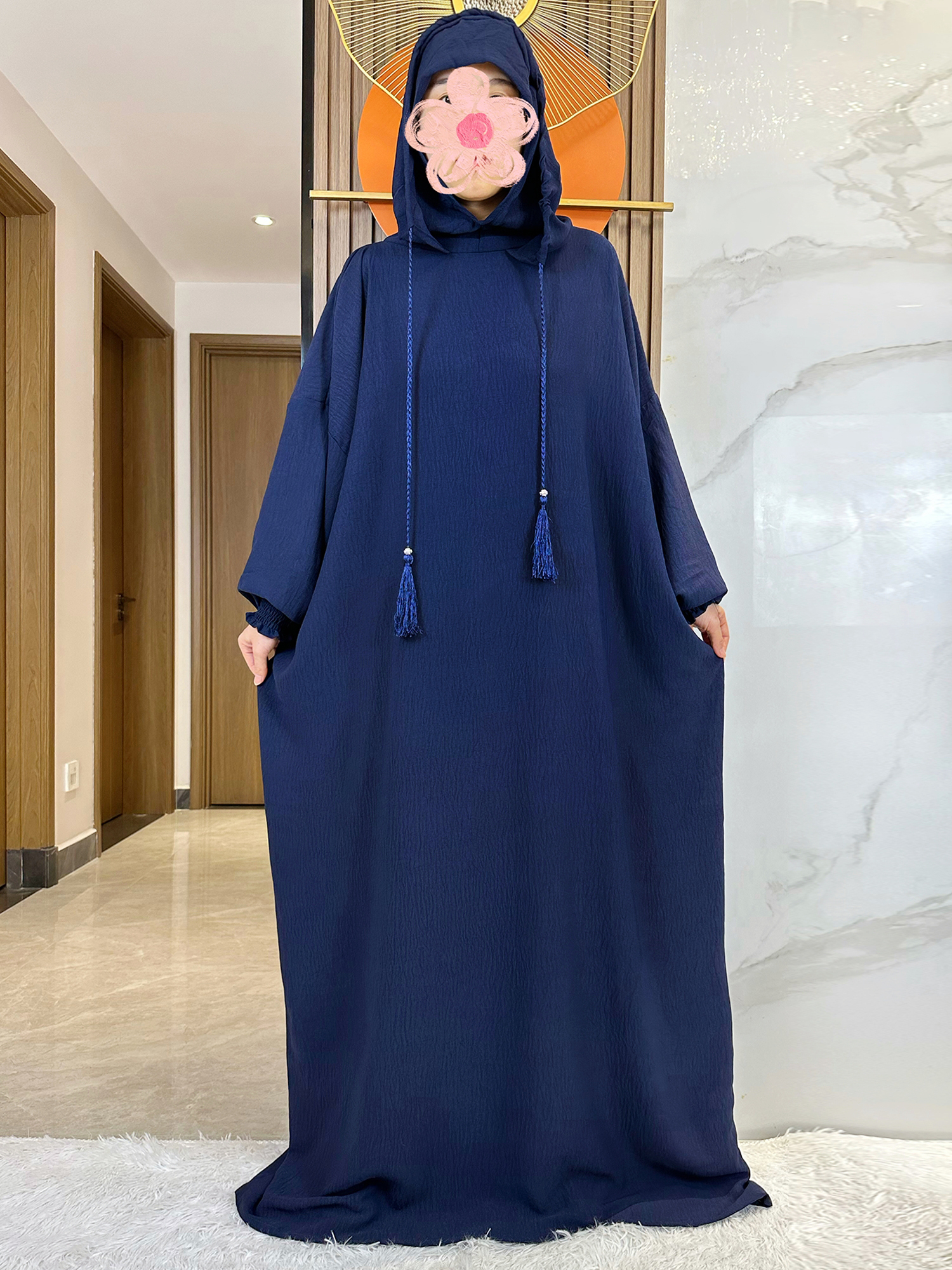 Muslim Abaya Solid Cotton Pull – Winter Clothing Dubai Bewertung und Preis