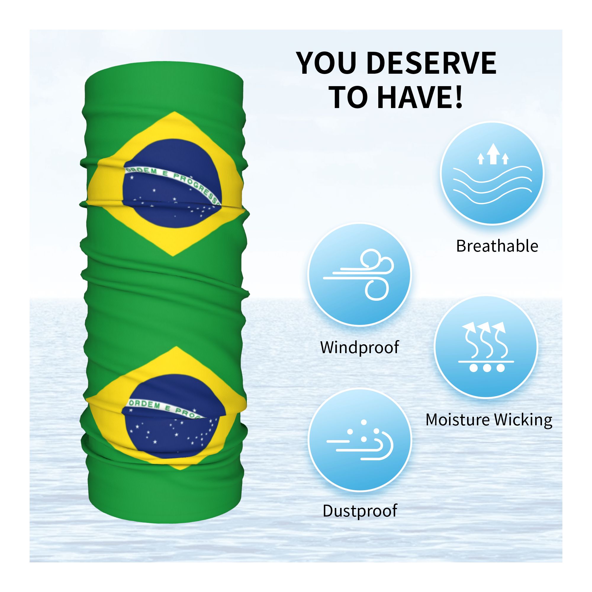 Custom Brazil Flag Bandana Nec – Neck Gaiter Fleece Bewertung und Preis