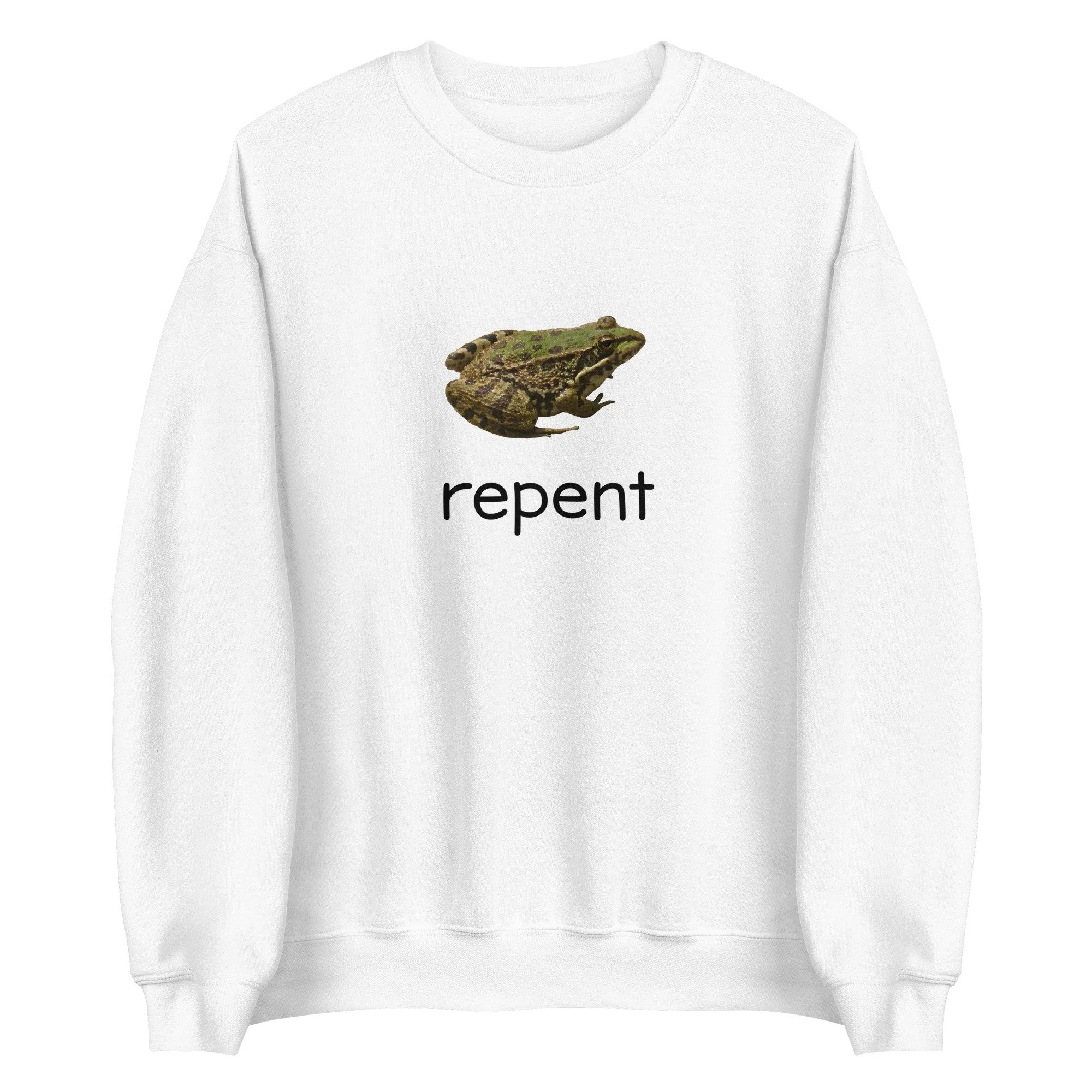 Repent Funny Frog Meme Sweatsh – Winter Clothing Meme Bewertung und Preis
