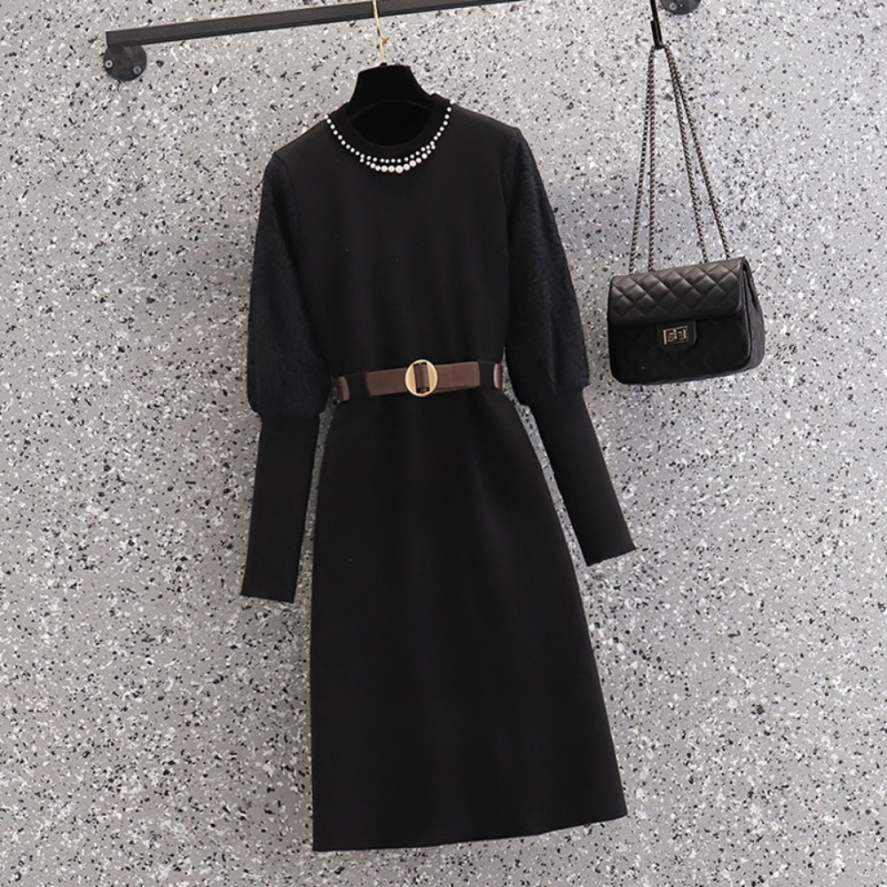 casual Elegant Beading Knit Sp – Winter Clothing For Plus Size Women Bewertung und Preis