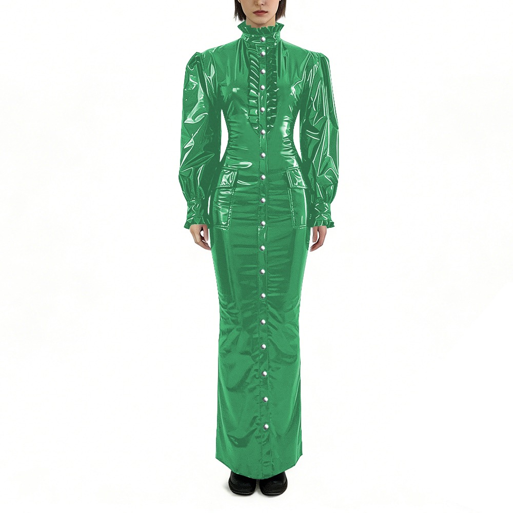 Glossy PVC Long Pencil Dress P – Winter Clothing For Plus Size Women Bewertung und Preis