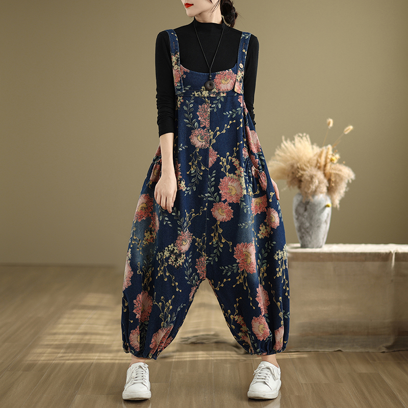 Loose Casual Denim Overalls fo – Winter Clothing For Plus Size Women Bewertung und Preis