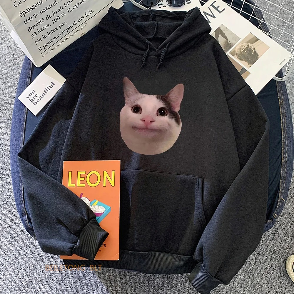 Meme Cats Hoodies Casual Kawai – Winter Clothing Meme Bewertung und Preis