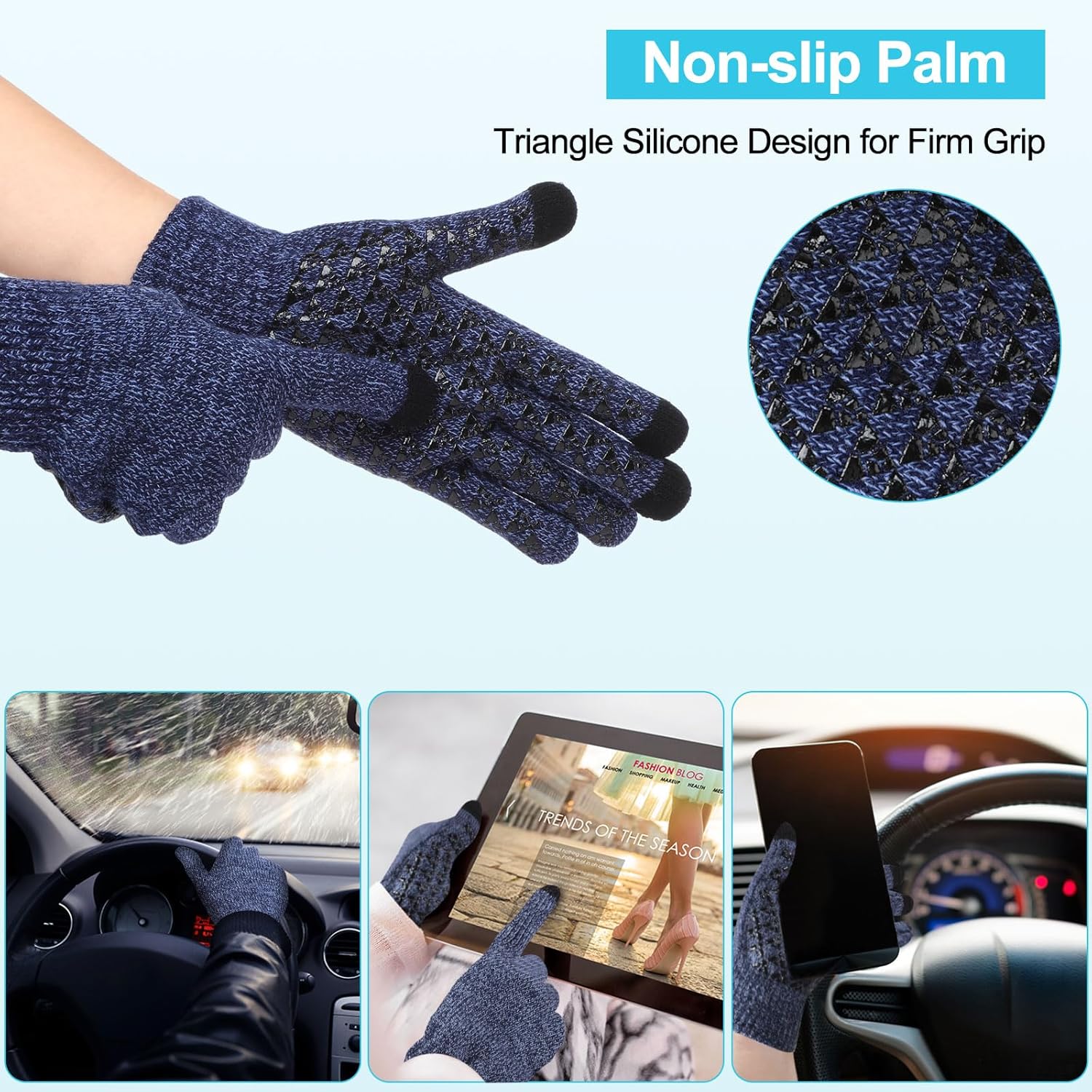 Winter Beanie Hat Scarf Socks  – Knit Glove Touch Screen Bewertung und Preis