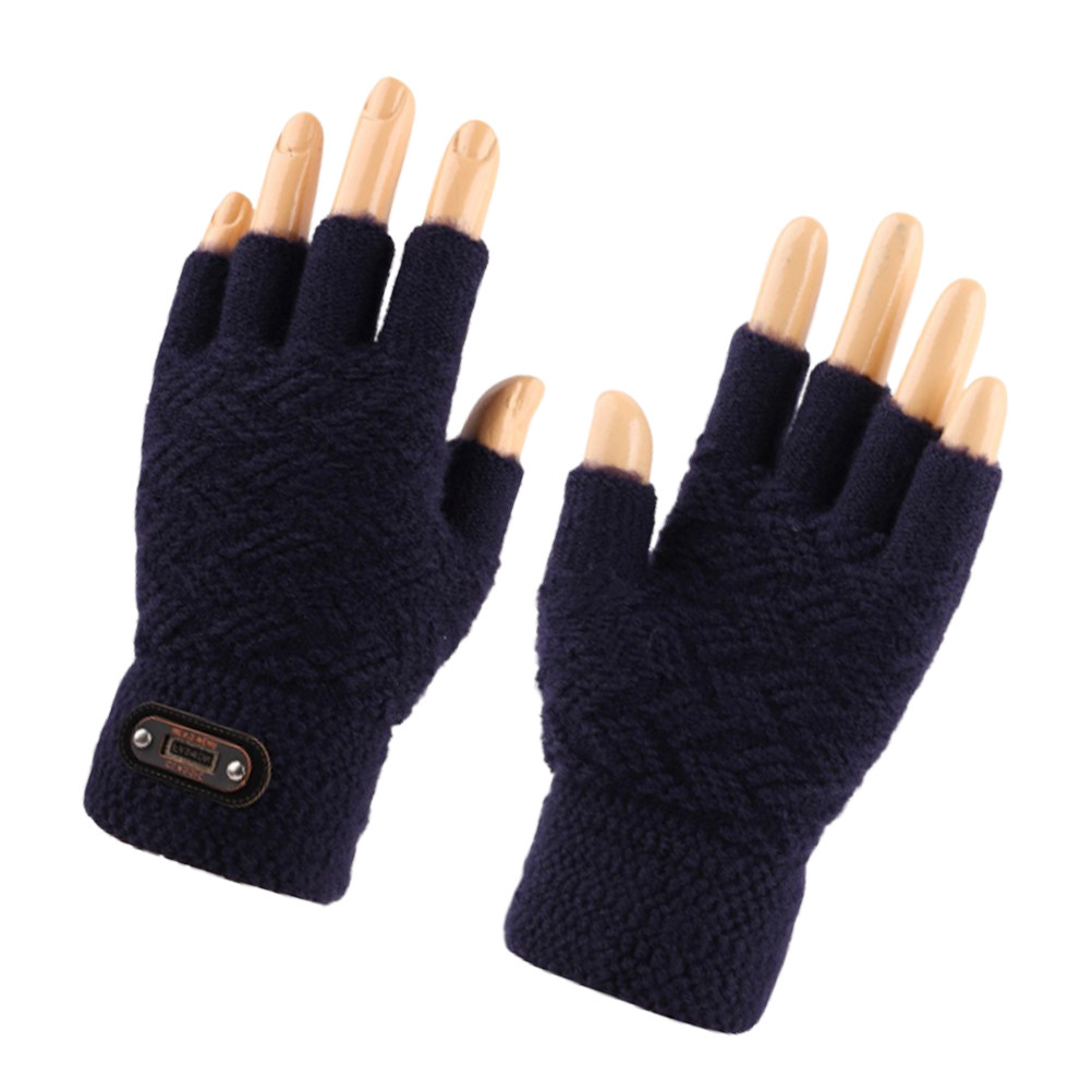 1 Pair Half Finger Winter Glov – Knit Glove Touch Screen Bewertung und Preis