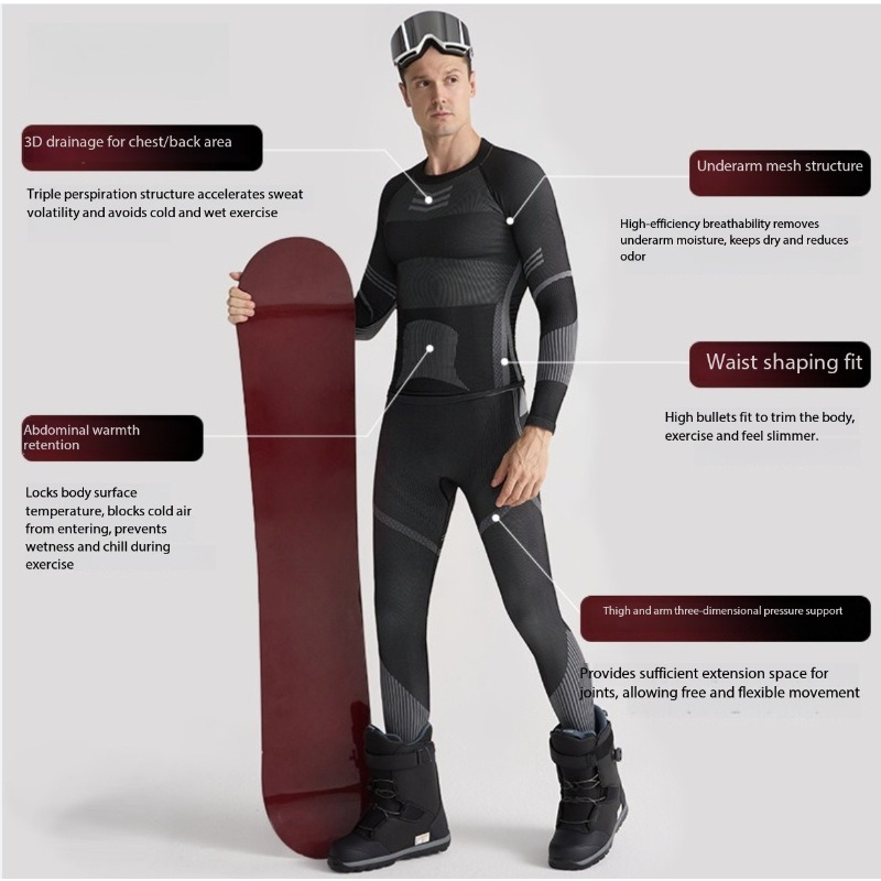 Ski Base Layer Set Men Women T – Thermal Base Layer Bewertung und Preis