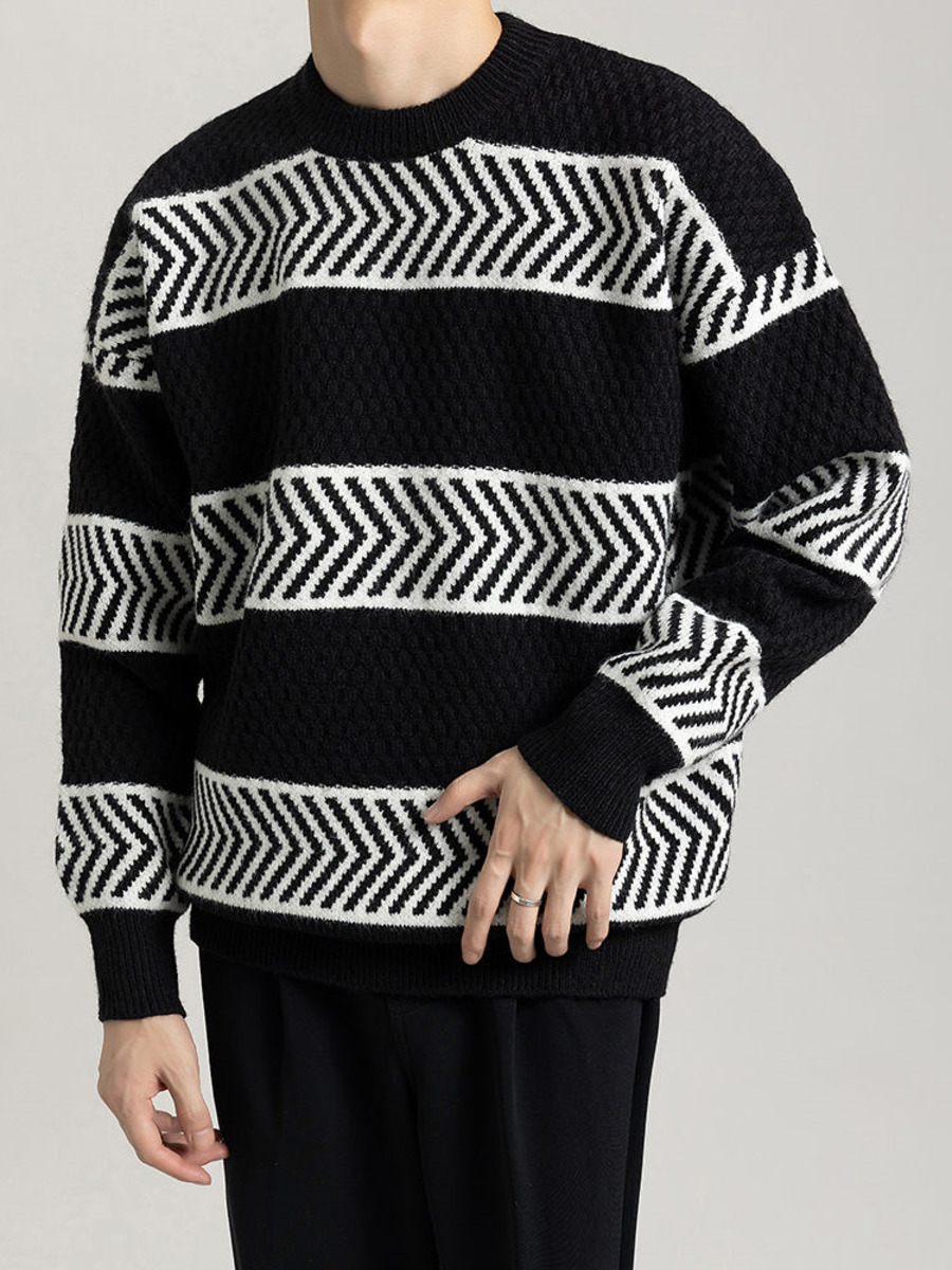 Casual Loose Stripes Pullover  – Winter Clothing Colors Bewertung und Preis