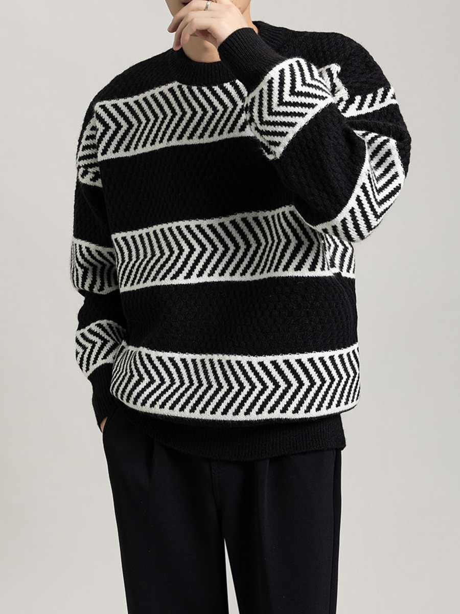 Casual Loose Stripes Pullover  – Winter Clothing Colors Bewertung und Preis