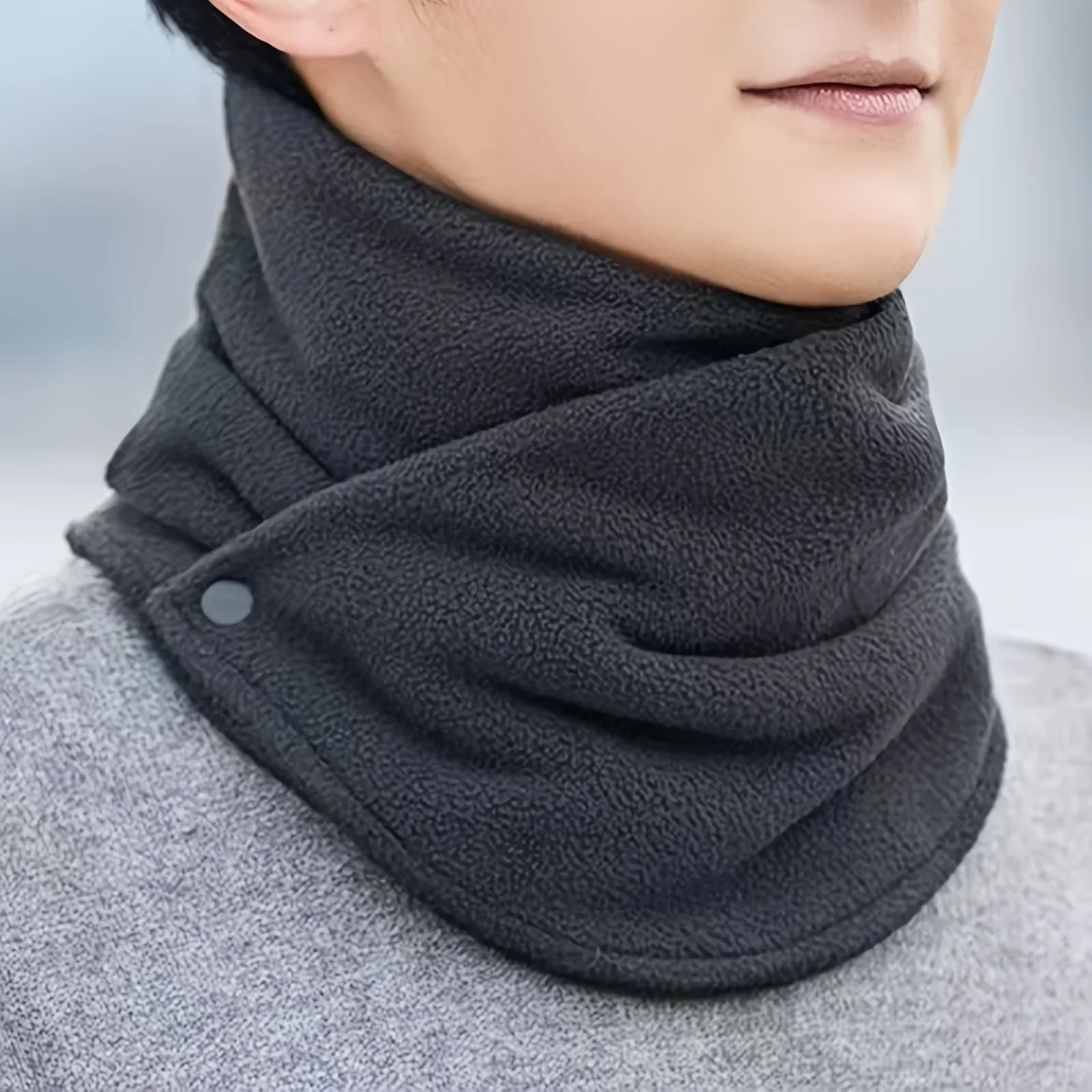 Classic Solid Color Snap Neck  – Neck Gaiter Fleece Bewertung und Preis