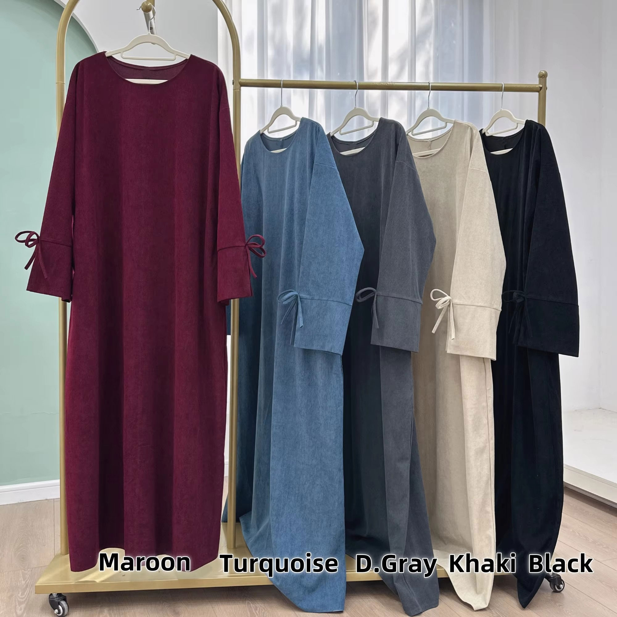 Ramadan Bow-knot Dubai Abaya D – Winter Clothing Dubai Bewertung und Preis