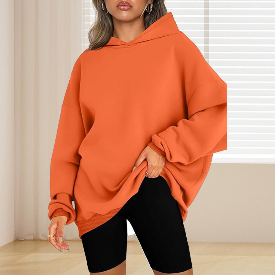 Plus Size Basic Solid Color Ho – Winter Clothing For Plus Size Women Bewertung und Preis