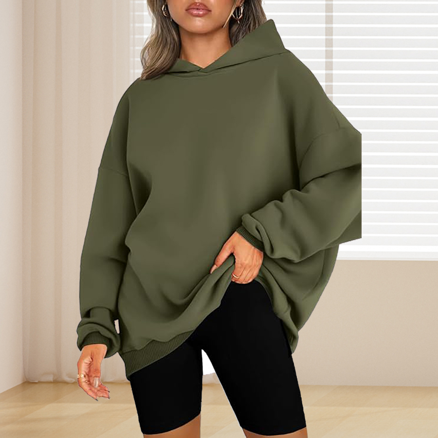 Plus Size Basic Solid Color Ho – Winter Clothing For Plus Size Women Bewertung und Preis