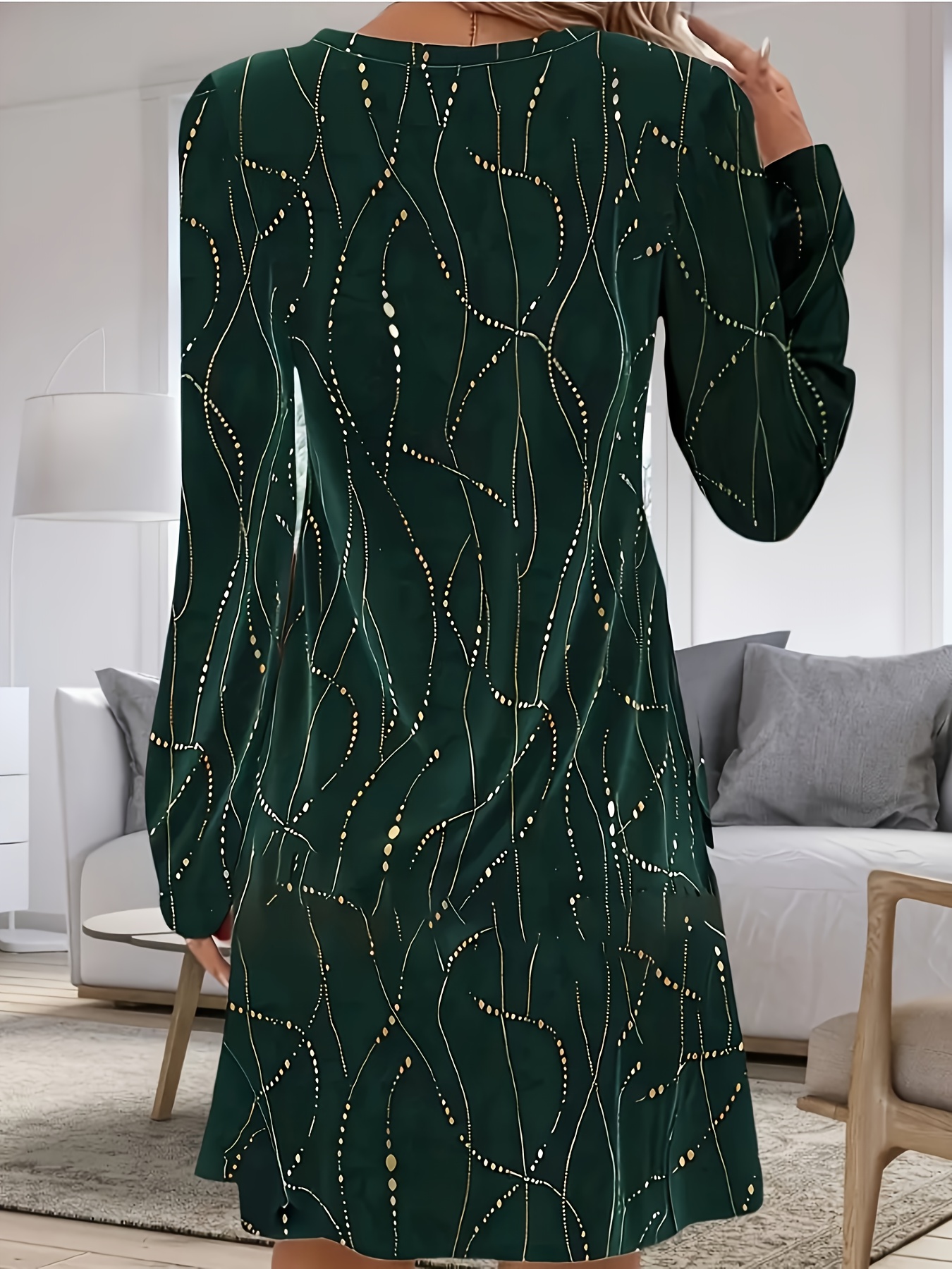 plus Size Velvet Golden Print  – Winter Clothing For Plus Size Women Bewertung und Preis