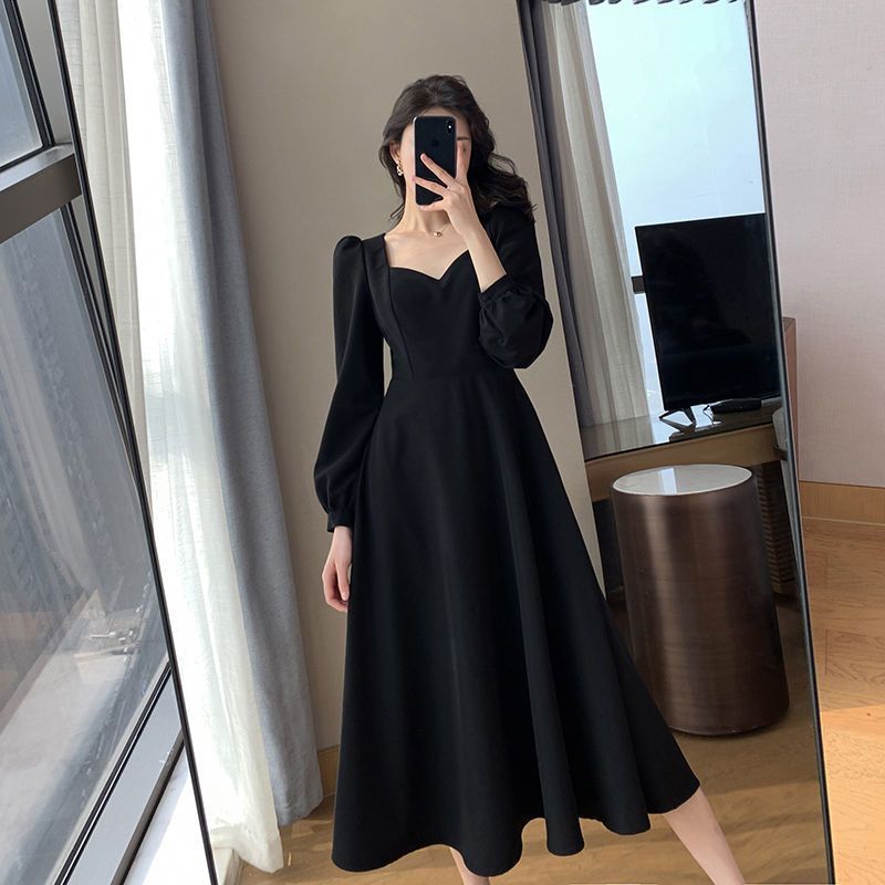 Temperament Black Midi Dress S – Winter Clothing Colors Bewertung und Preis
