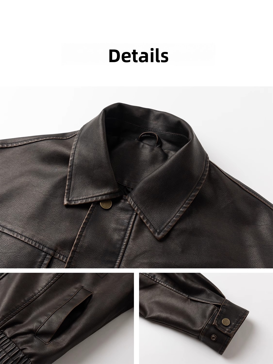 Trendy Loose Men's Leather Jac – Winter Sun Clothing Bewertung und Preis