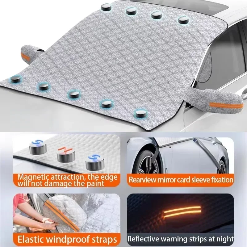 Thickened Car Snow Shield Wind – Winter Sun Clothing Bewertung und Preis