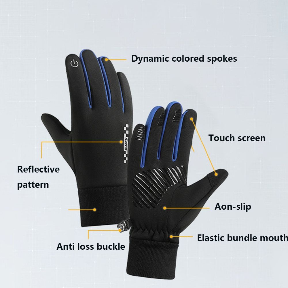 Non-slip Winter Children Bicyc – Knit Glove Touch Screen Bewertung und Preis