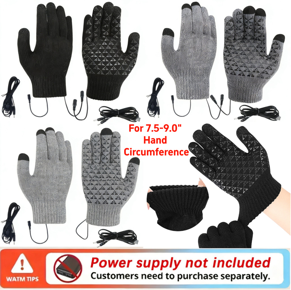 5-1Pairs USB Heated Knitted Gl – Knit Glove Touch Screen Bewertung und Preis