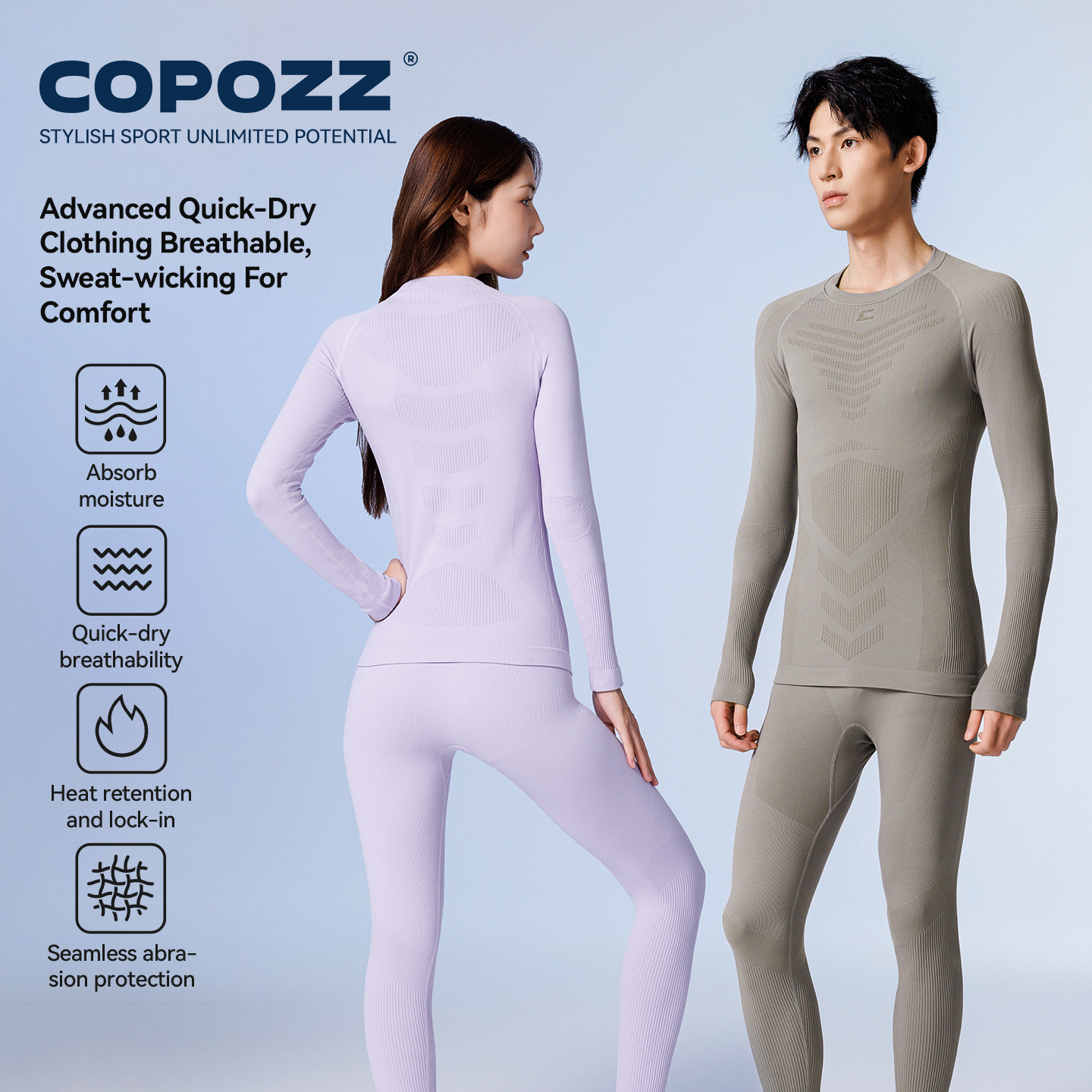 COPOZZ Women Men Seamless Ski  – Thermal Base Layer Bewertung und Preis