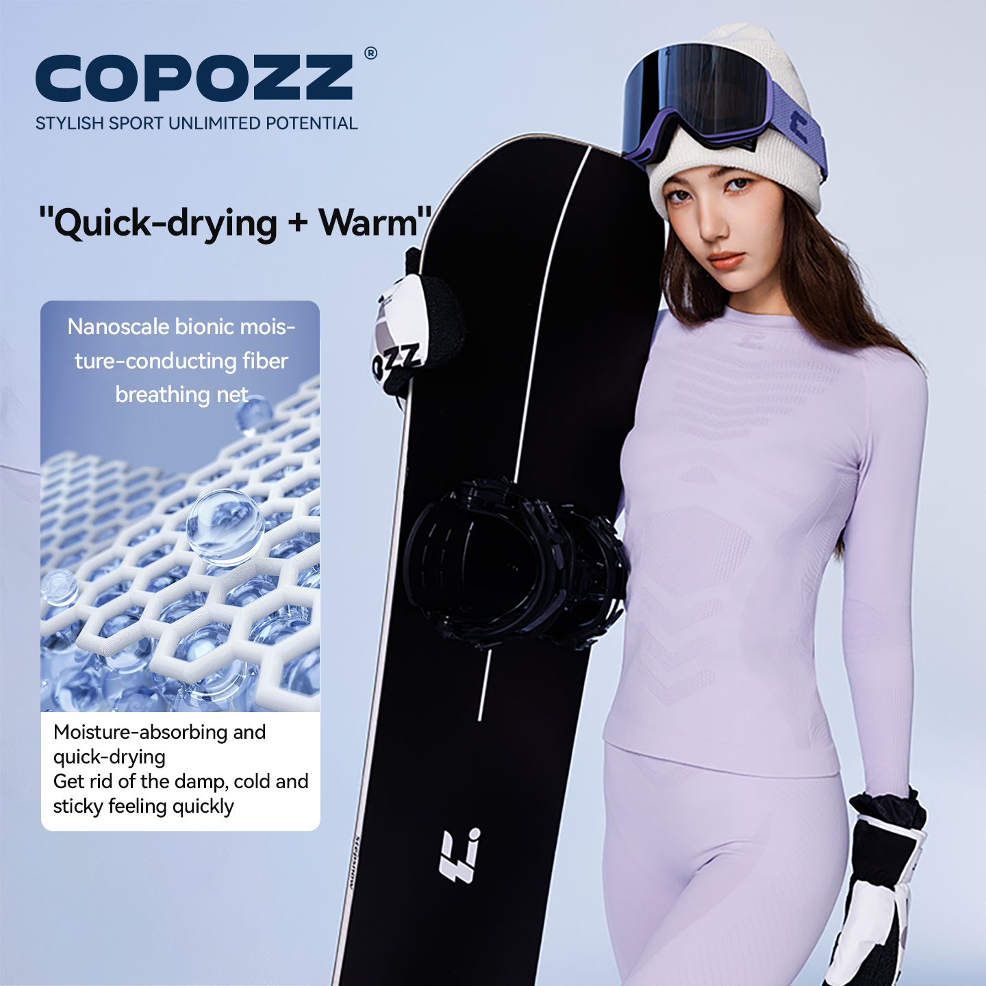 COPOZZ Women Men Seamless Ski  – Thermal Base Layer Bewertung und Preis