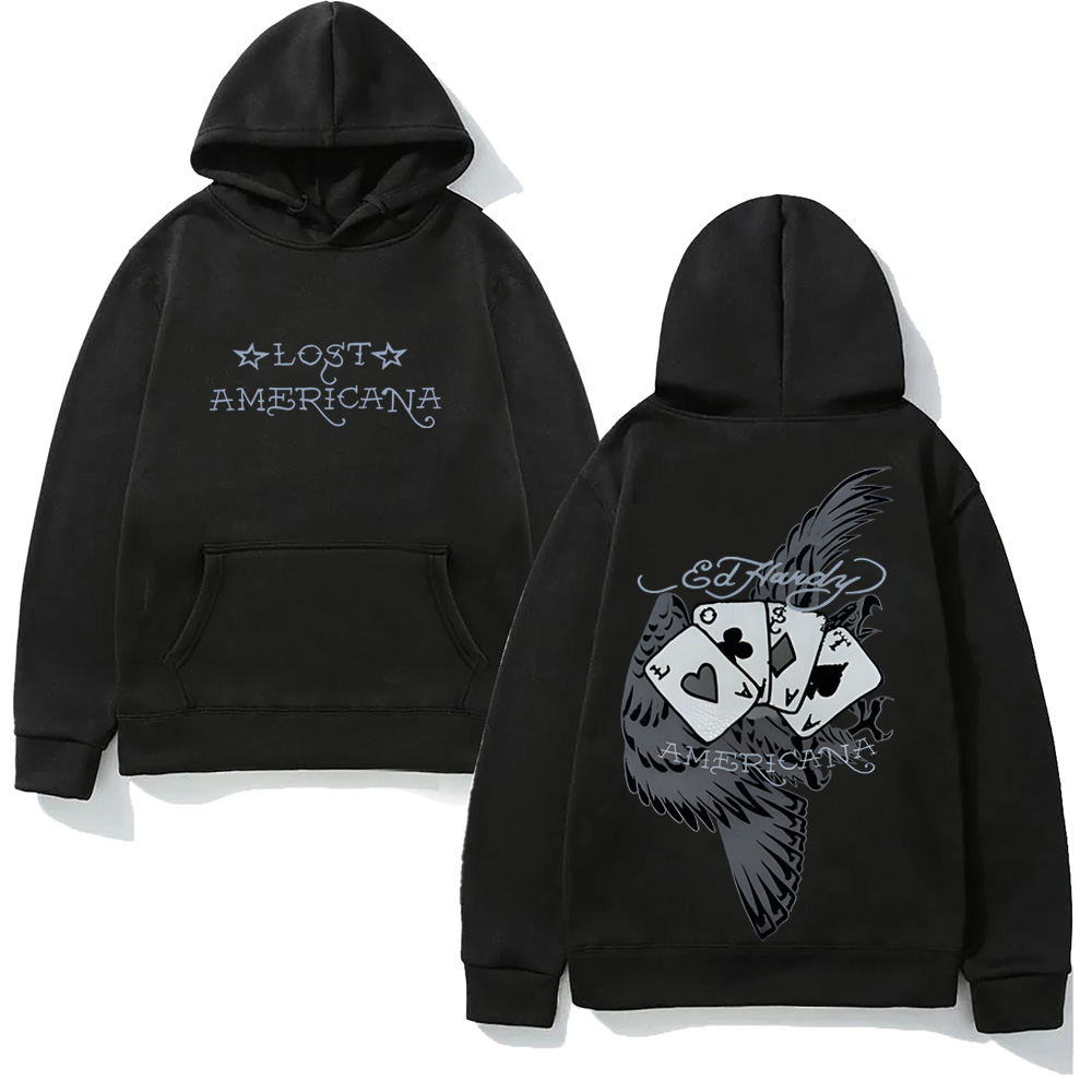 lost cards rhinestone Hoodie M – Winter Clothing Website Bewertung und Preis