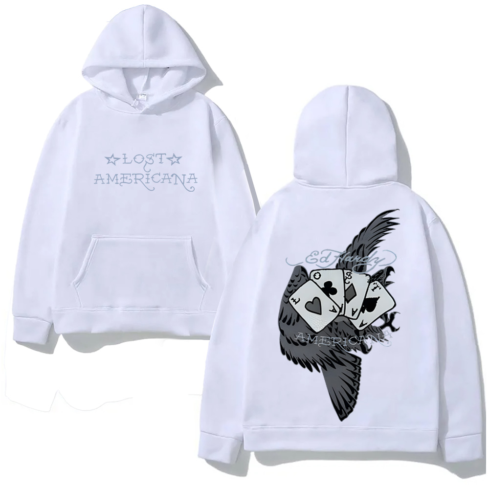 lost cards rhinestone Hoodie M – Winter Clothing Website Bewertung und Preis